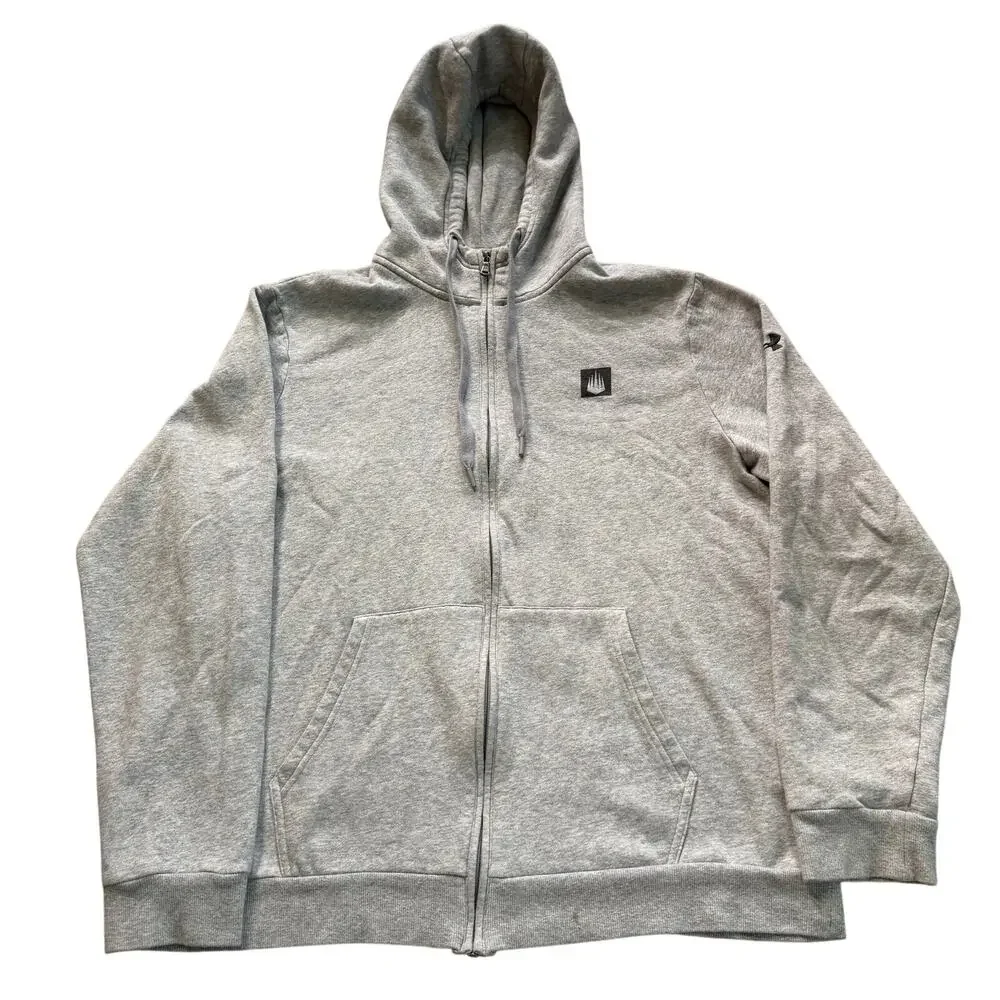 Under Armour IMG Academy Full Zip Hoodie Men's Large Gray Fleece Sweatshirt